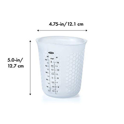 OXO Good Grips 2-Cup Squeeze & Pour Silicone Measuring Cup with Stay-Cool Pattern - size: 2 Cup, style: Cup