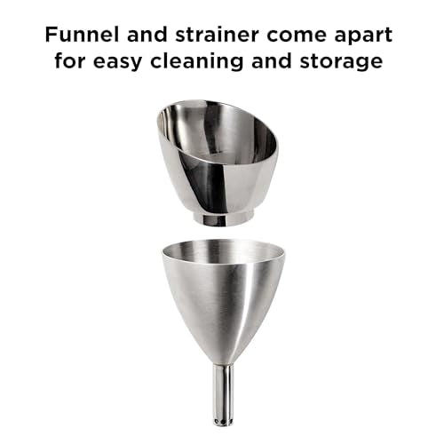 Rabbit Wine Aerator Shower Funnel with Sediment Strainer, Stainless Steel