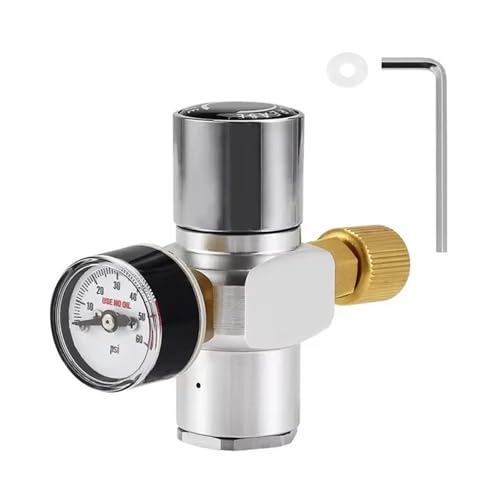 Home Brewing 0-60PSI Mini Co2 Regulator,Portable Co2 Charger with Stable Pressure & Steel Ring Gas Inlet,Homebrew Carbonated Kit Wine Accessories(C) - color: A