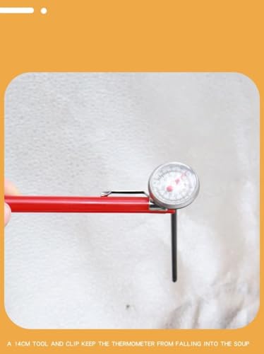 Instant Read Pocket Thermometer, 1 Inch Stainless Steel Dial, 1 Piece | For Coffee, Milk Frothing, Chocolate, Drinks, Includes Calibration Sleeve