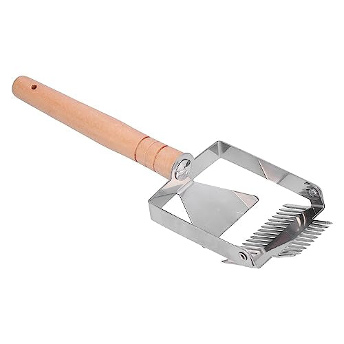 GLOGLOW Honey Uncapping Fork Double Head Beekeeping Tool Honey Scraper Fork for Beehive with Comfortable Handle 5.5oz Beekeeper Equipment (Double-Ended Wooden Handle) - size: Double-ended wooden handle