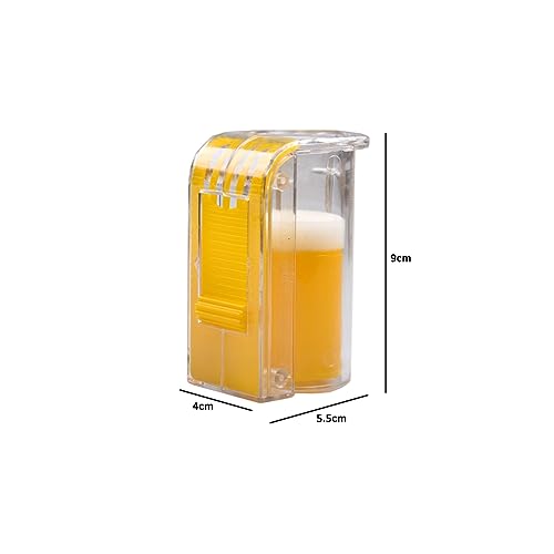 lasenersm 1 Piece Queen Catcher Queen Bee Catcher Queen Bee Cage Bee Queen Marking Catcher Queen Bee Marking Cage Beekeeper Tool Accessory(Yellow)