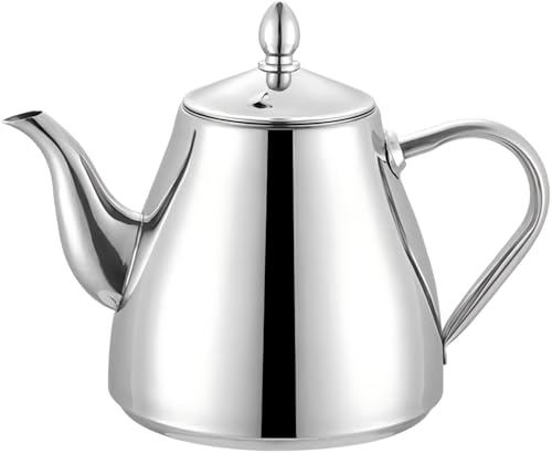 SANQIAHOME Stainless Steel Teapot Coffee Servers 1200ml - color: without filter, size: 1.2 litres
