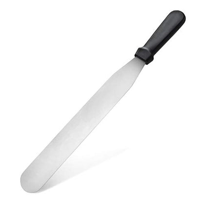 New Star Foodservice Straight Icing Spatula, 12 Inch Blade, 17 Inch Overall, Bakery-Grade Stainless Steel Cake Frosting Spatula - size: 12-Inch Straight