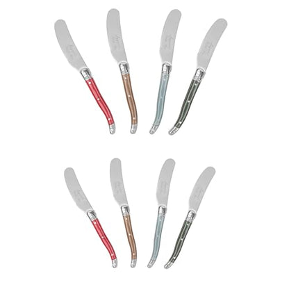 French Home 8-Piece Laguiole Spreader Set - Holly Berry - style: Holly Berry