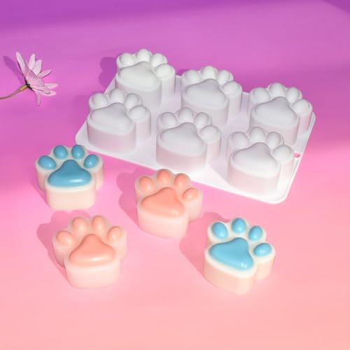 Silicone Chocolate Molds 3D Cat Paw, Non-Stick Silicone Mold for Creating Individual Portions Mousse Cake, Pastry, Chocolate, Ideal for Professional-Looking Dessert (E_ Cat Paw) - size: E_ Cat Paw