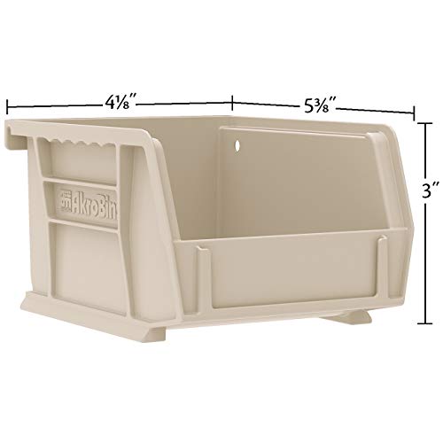 Akro-Mils 30210 AkroBins Plastic Storage Bins, Space-Saving Stackable Bins for Garage, Pantry, Craft Organization, 5" x 4" x 3", Blue, 24-Pack - color: Blue