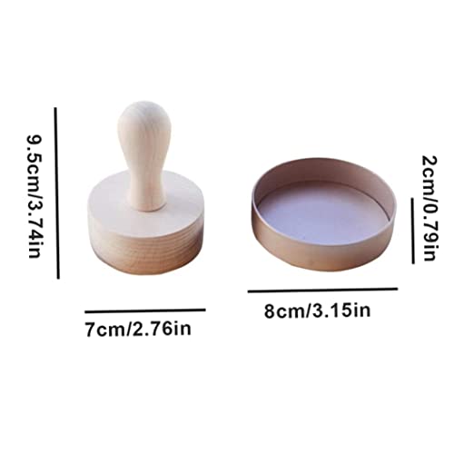 Tart Press Tool Wood Egg Tart Pusher DIY Baking Dough Press Pastry Tamper Wooden Mould Wood Tamper