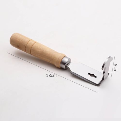 lasenersm 2 Pieces Beehive Shovel Stainless Steel Beehive Frame Cleaning Tool Honey Uncapping Fork Beehive Cleaner Honey Scraper Fork Shovel Beehive Frame Cleaner with Wooden Handle, 18cm