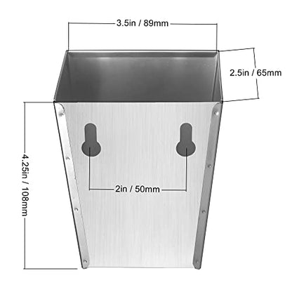 Brushed Silver Bottle Top Collector Wall Mount Beer Cap Catcher Stainless Steel Narrow - color: Brushed Silver