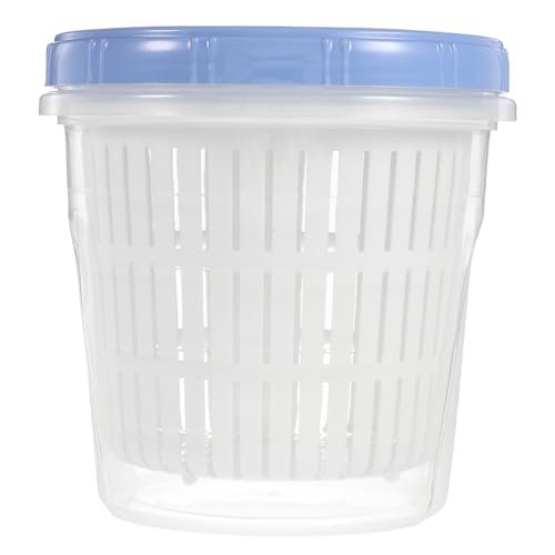 Pickle Storage Jar with Strainer Insert 1250ml Airtight Kimchi Container Plastic Food Storage Jar for Sauerkraut and Vegetable Preservation
