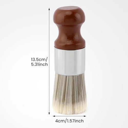 Bibabala Salve Brush for Furniture,2Pcs Wood Furniture Brush with Comfortable Handle,Leather Cleaning Brushes with Soft Nylon & PET Bristles,Salve Wax Brushing Tool for Home Leather,Brown