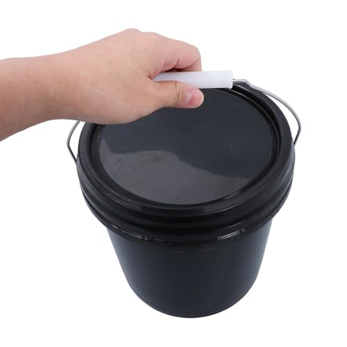 Plastic Bucket with Lid and Handle 5l Sealed Food Storage Pail Heavy-Duty Black Plastic Tub for Water, Wine Cooler, Household Cleaning and Rice Storage