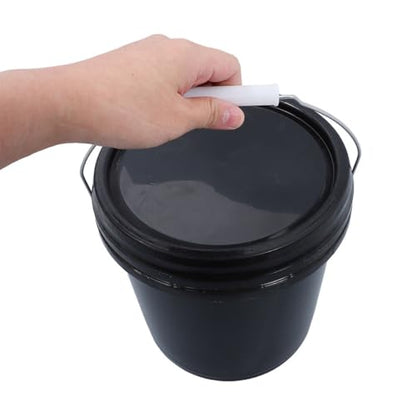 Plastic Bucket with Lid and Handle 5l Sealed Food Storage Pail Heavy-Duty Black Plastic Tub for Water, Wine Cooler, Household Cleaning and Rice Storage