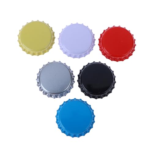 100 Pcs Caps Homebrew Beer Caps Craft Beer Bottling Caps Oxygen Absorbing Seal Caps for DIY Home Brewing Beer Tool(Silver) - color: Silver