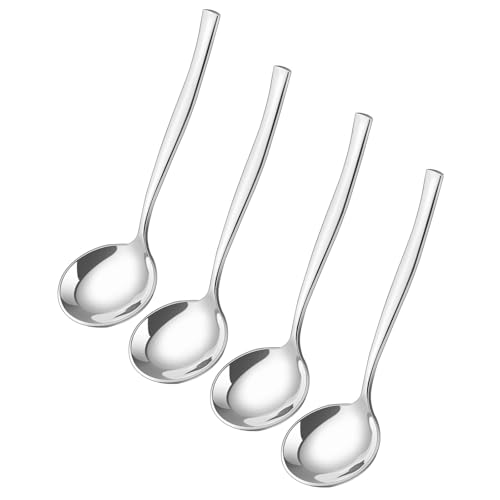 Sadstory Small Stainless Steel Gravy Ladle, Soup Ladles Serving, 4 Packs | Little Ladle, Dressing Ladles Serving