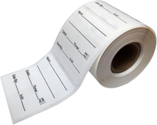 Dissolvable Storage Labels 2x2 Inch, 200 Removable Labels for Food Containers, Kitchen & Freezer Use, Water Soluble, No Residue, Easy to Write