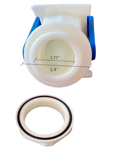2 Pack Honey Gate Valve, Plastic Honey Gate Valve for Bucket | Gate Valve with Screwdriver, Honey Bottling, Honey Extractor Tap, Honey Extraction Equipment