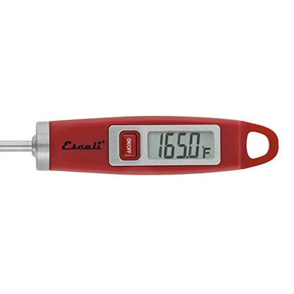 Escali DH1 Gourmet Digital Meat Thermometer with Extra Long Probe, NSF Certified, Red - color: Red