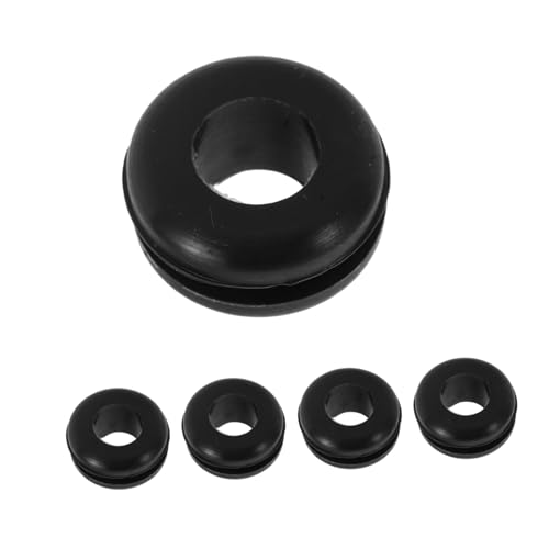 jojofuny 5pcs Black Rubber Airlock Grommet Set for Brewing Bucket Lid and Wine Fermenter, Easy Installation and Solid Construction, for DIY Fermentation Projects and Homebrewing