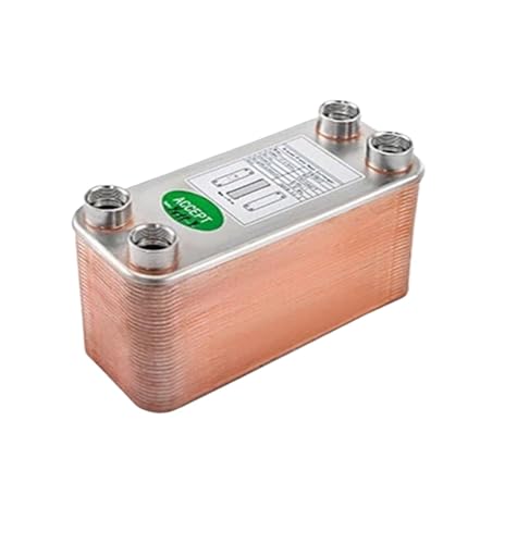 30 40 60 Plates Heat Exchanger Wort Chiller Stainless Steel Cooler Counterflow Chiller Water Heating(60 Plates) - color: 60 Plates