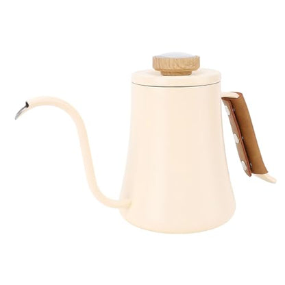 Pssopp Gooseneck Coffee Kettle Stainless Steel Pour Over Kettle 20 Oz with Built in Thermometer Ergonomic Handle for Home Brewing and Outdoor Camping