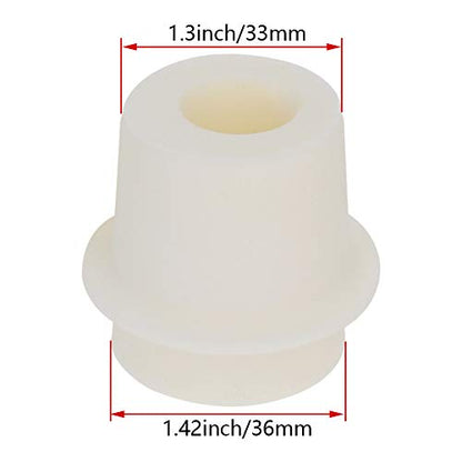 Othmro 2Pcs Drilled Rubber Stopper with Airlock, White Drilled Bungs Stopper with 1.3"-1.42" Hole for Fermentation Use, Homebrewing Beer Kombucha Airlock Stopper