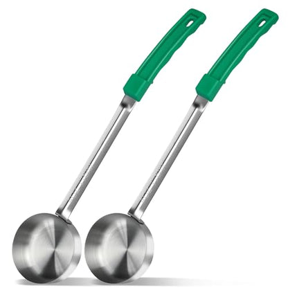 4 Ounce Solid Stainless Steel Portion Control Ladle Spoon - 2Pcs Pizza Sauce Serving Spoons Portion Ladle for Sauces, Perfect for Weight Watchers, Buffets, Parties - size: 4 Ounce, style: 2 PCS