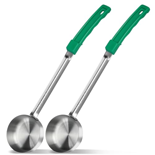 4 Ounce Solid Stainless Steel Portion Control Ladle Spoon - 2Pcs Pizza Sauce Serving Spoons Portion Ladle for Sauces, Perfect for Weight Watchers, Buffets, Parties - size: 4 Ounce, style: 2 PCS