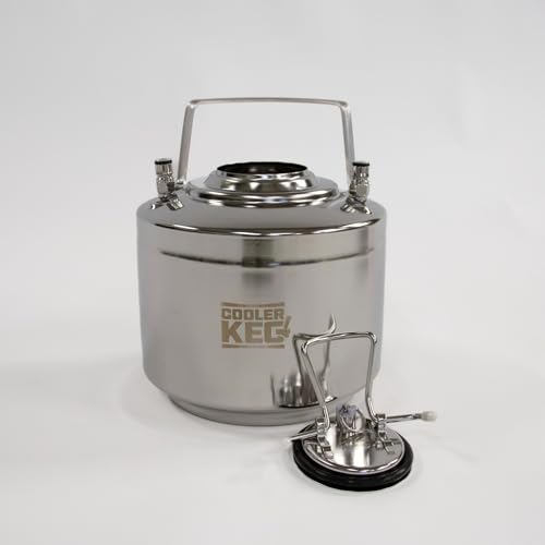 Refillable Keg LEFT – 1.75 gallon Stainless Steel Keg for Beer, Cocktails, Mixed Drinks, Cider, Seltzer, Ball Lock, Quick Disconnects, 6.5 liters, 228oz - size: Left - 1.75 gallons