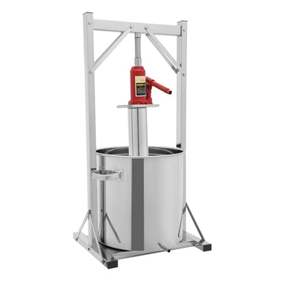 36L Fruit Wine Press - Nature Juice Making Hydraulic Fruit Press for Apple/Carrot/Orange/Berry/Vegetables, Cheese&Tincture&Herbal Press - style: 36L+Hydraulic Jack