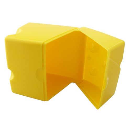 LQ Industrial 105x100x80mm Yellow ABS Plastic Flip Top Cheese Container Suitable for Refrigerators Freezers Dishwashers