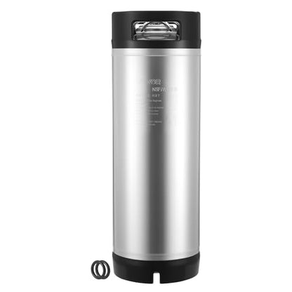 VEVOR Corny Keg, 5 Gallon Ball Lock Keg, SUS304 Cold Brew Kegs with Dual Rubber Handles & Heavy-Duty Rubber Bottom, Brewing Equipment for Home Brewing Party, 1 PCS - size: 5 Gal