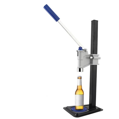 Blue Auto Lever Bench Beer Bottle Capper, Adjustable Homebrew Crown Capping Machine for Beer, Wine, Soda and Soft Drinks
