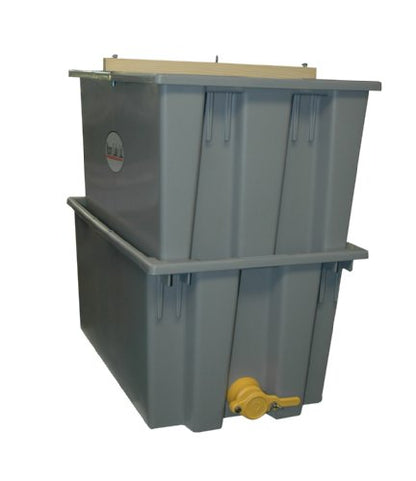 Mann Lake, Plastic Uncapping Tank, Gray, Multi-Purpose Honey Extraction & Straining Solution, Durable Polyurethane Build, Honey Gate Included