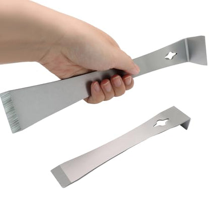 Litoexpe 2 Pcs 2 Sizes Stainless Steel Beekeeping Hive Scraper Tool Set, 10" and 6.7" Trim Puller Flat Pry Bar Scrapers for Beekeepers(Silver)