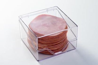 Pikanty Mini Deli Meat Container for Refrigerator - Small Airtight Keeper for Salami, Pepperoni, Prosciutto, Charcuterie & Sliced Cheese, Fits Fridge Door, Hinged Lid, Dishwasher Safe, Made in USA - style: Mini Deli Keeper