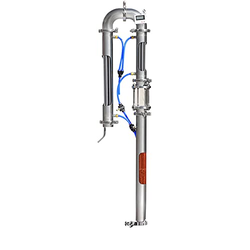 New Tubular distillation tower with sight glass copper mesh 1.5'' 2'' domestic brewing equipment moonshine distiller (2'')
