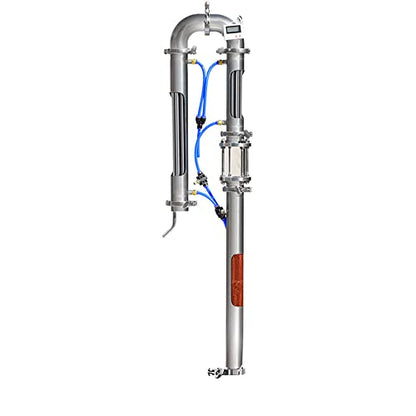 New Tubular distillation tower with sight glass copper mesh 1.5'' 2'' domestic brewing equipment moonshine distiller (2'')