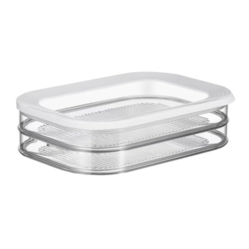 Fridge Food Storage Containers with Sealed Lid for Bacon Meat Vegetables Butter Kitchen Organizer for Refrigerator Freezer Pantry Meal Prep & Daily Food Storage
