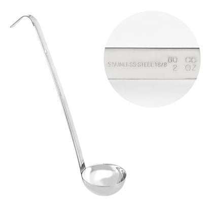 2Pcs 2oz Stainless Steel Soup Ladle, Long Handle Ladles with Pouring Rim for Cooking, Serving Soup, Sauce, Stew, Kitchen - size: 2oz