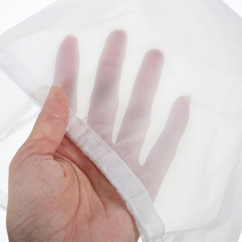 Reusable Fine Mesh Food Strainer Bags 2pcs Detachable Filter Pouches for Soybean Milk Juice Brewing and Kitchen Food Draining, Small 37cm Drawstring Straining Bags for Home Cooking