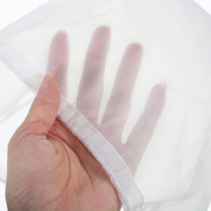 Reusable Fine Mesh Food Strainer Bags 2pcs Detachable Filter Pouches for Soybean Milk Juice Brewing and Kitchen Food Draining, Small 37cm Drawstring Straining Bags for Home Cooking