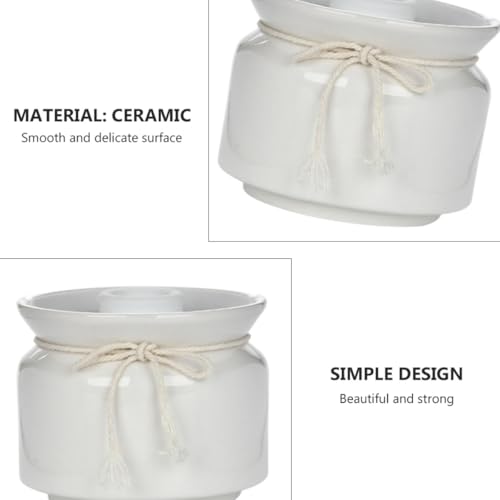 PRETYZOOM Ceramic Sealed Jar 300Ml Pickle Crock Storage Container Airtight Food Storage Canister for Home Kitchen Sauerkraut Kimchi Preservation