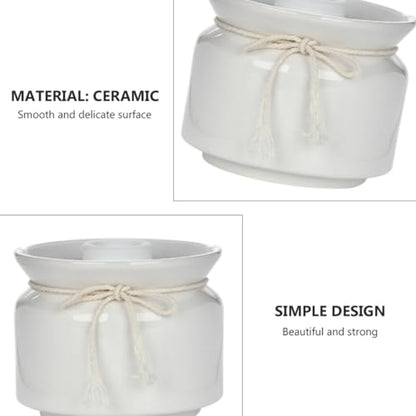 PRETYZOOM Ceramic Sealed Jar 300Ml Pickle Crock Storage Container Airtight Food Storage Canister for Home Kitchen Sauerkraut Kimchi Preservation