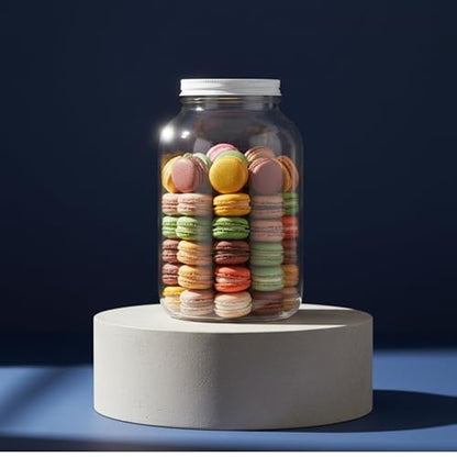 kitchentoolz 1 Gallon Glass Jar with Lid - Extra Wide Mouth Mason Jar - Made in USA - color: White Lid, size: 1 Gallon