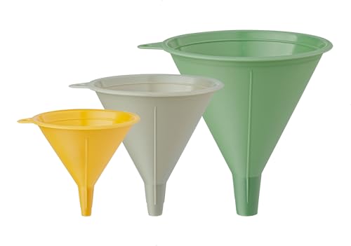New Talent 3 Piece Plastic Funnel Set (Pastel Color) - Kitchen Funnels Pouring Spout - for Filling Bottles Water Liquid, Protein Powder, Food Grade Cooking, Drink, Paint, Lotion, Kids