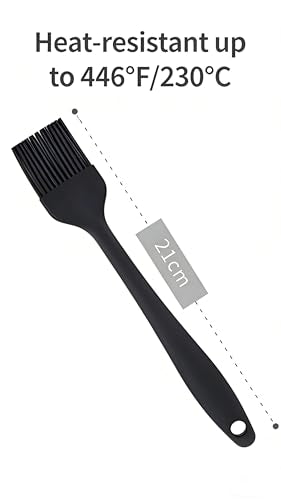 3-Pack Silicone Basting Pastry Brushes for Baking, Cooking & BBQ - Heat Resistant Up to 446°F, Dishwasher Safe