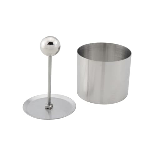 JianLing 1Set Round Cake Stick Moldlings Set Tray Dessert Moldlings Metal Baking Cutter Small Box Packaging Silver For Making Cheese Bricks and Rice Balls