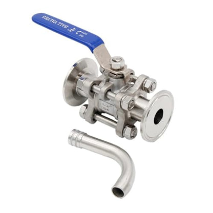 Brewing Equipment 1/1.5" TC Ball Valve & Racking Arm Stainless Steel 304 50.5mm OD Homebrew Kettle/Conical Fermenter Parts Brewing Equipment